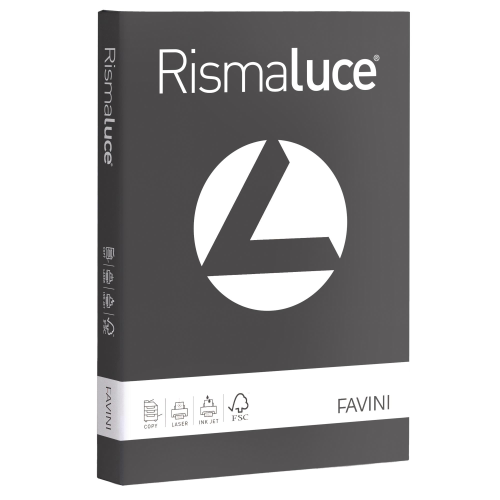 Carta Rismaluce - A4 - 200 gr - grafite 72 - Favini - conf. 125 fogli